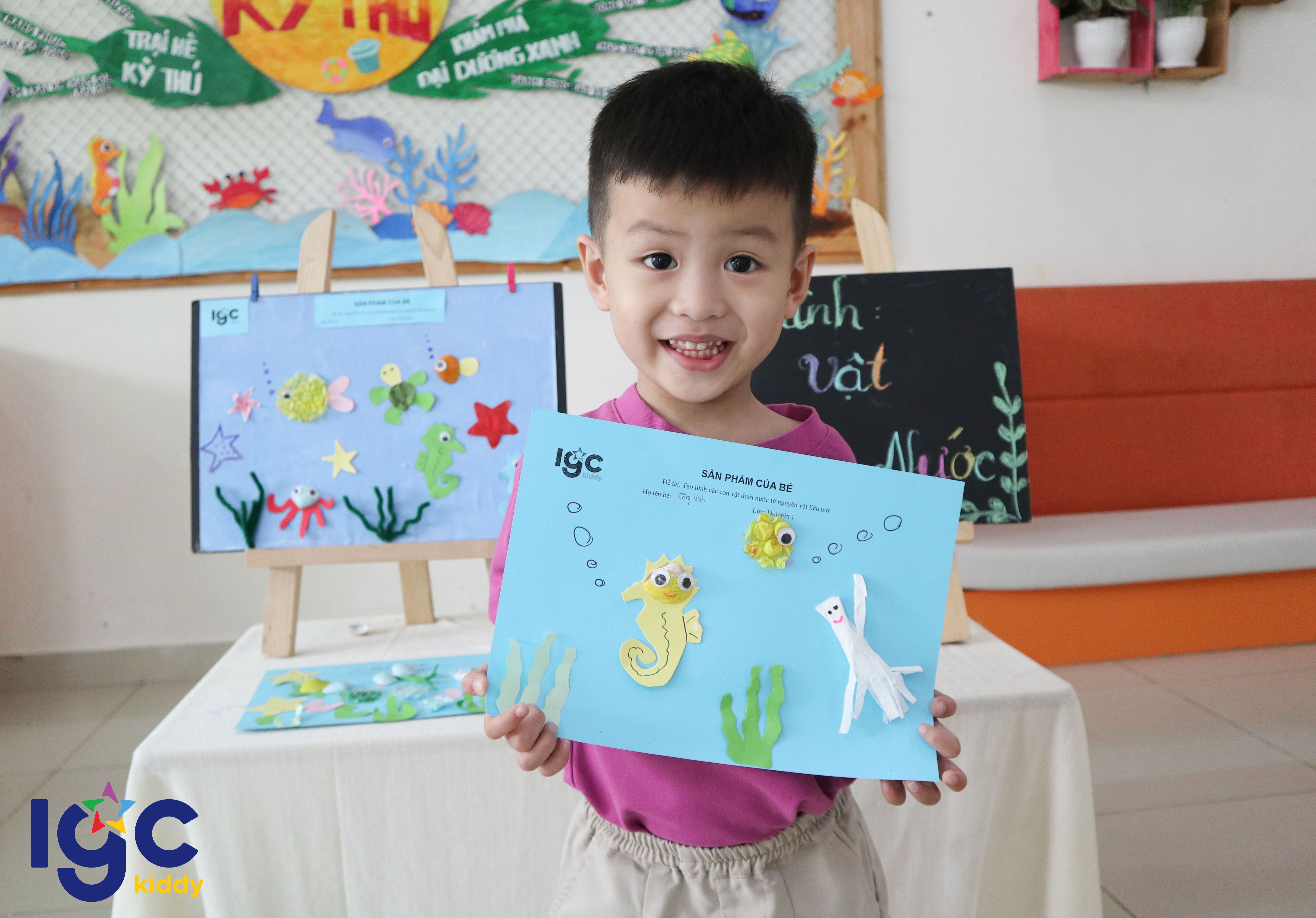 TẠO HÌNH ĐẠI DƯƠNG VÔ CÙNG SÁNG TẠO CỦA CÁC BẠN NHỎ TẠI TRƯỜNG MẦM NON IGC QUẬN 7