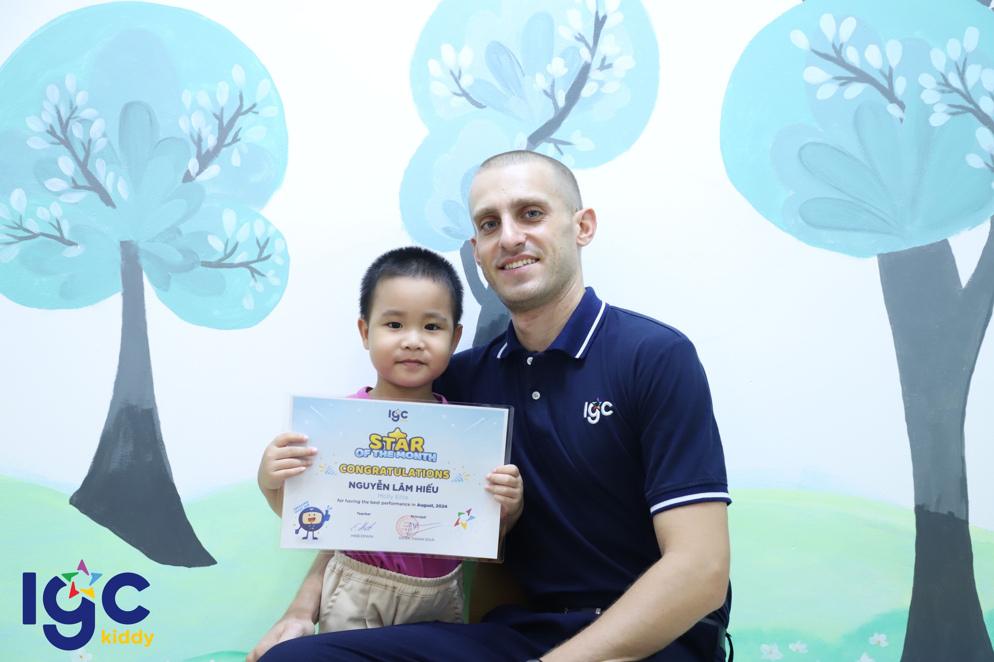 [IGC KIDDY CƠ SỞ QUẬN 7] STAR OF THE MONTH – NGÔI SAO CỦA THÁNG  8