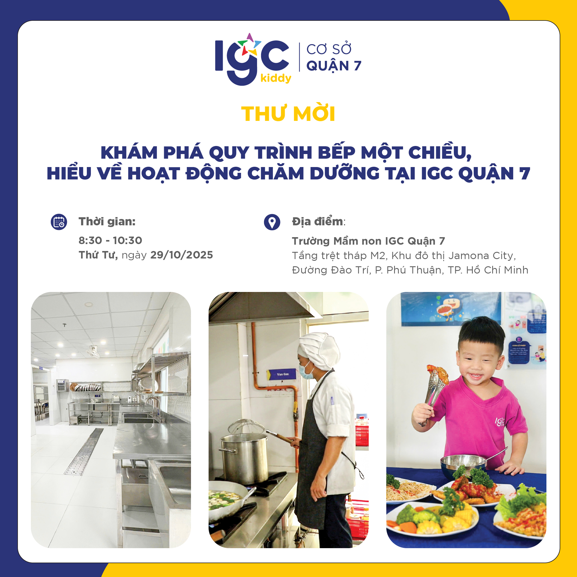 ĐĂNG KÝ TRẢI NGHIỆM KHÁM PHÁ BẾP ĂN 1 CHIỀU TẠI IGC KIDDY QUẬN 7 NGAY HÔM NAY!