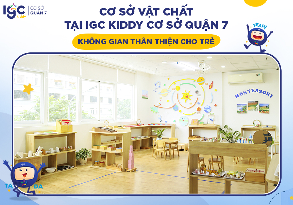 Cơ sở vật chất tại IGC Kiddy cơ sở Quận 7 – Không gian thân thiện cho bé