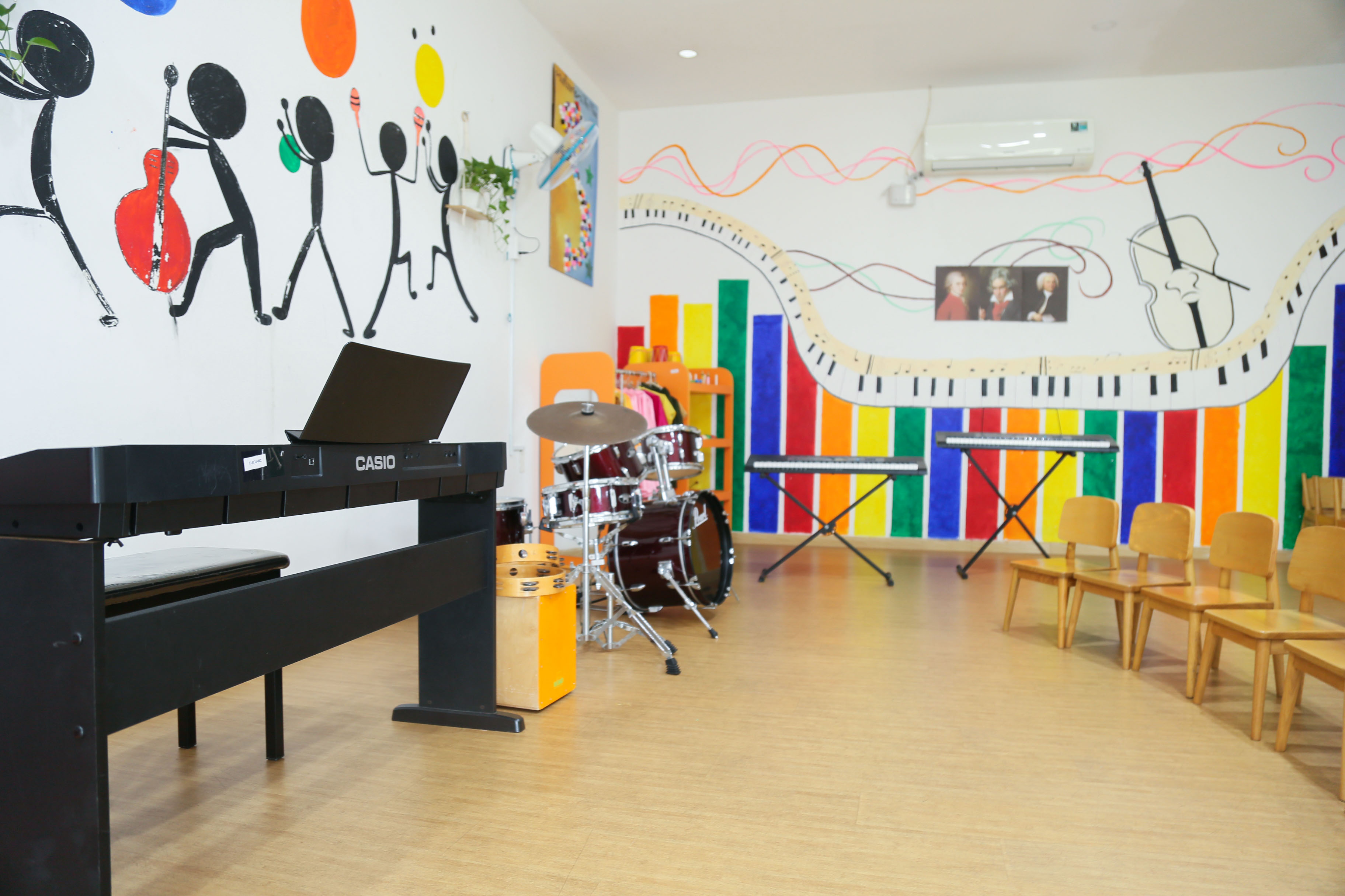 Cơ sở vật chất được đầu tư giúp trẻ có không gian phát triển