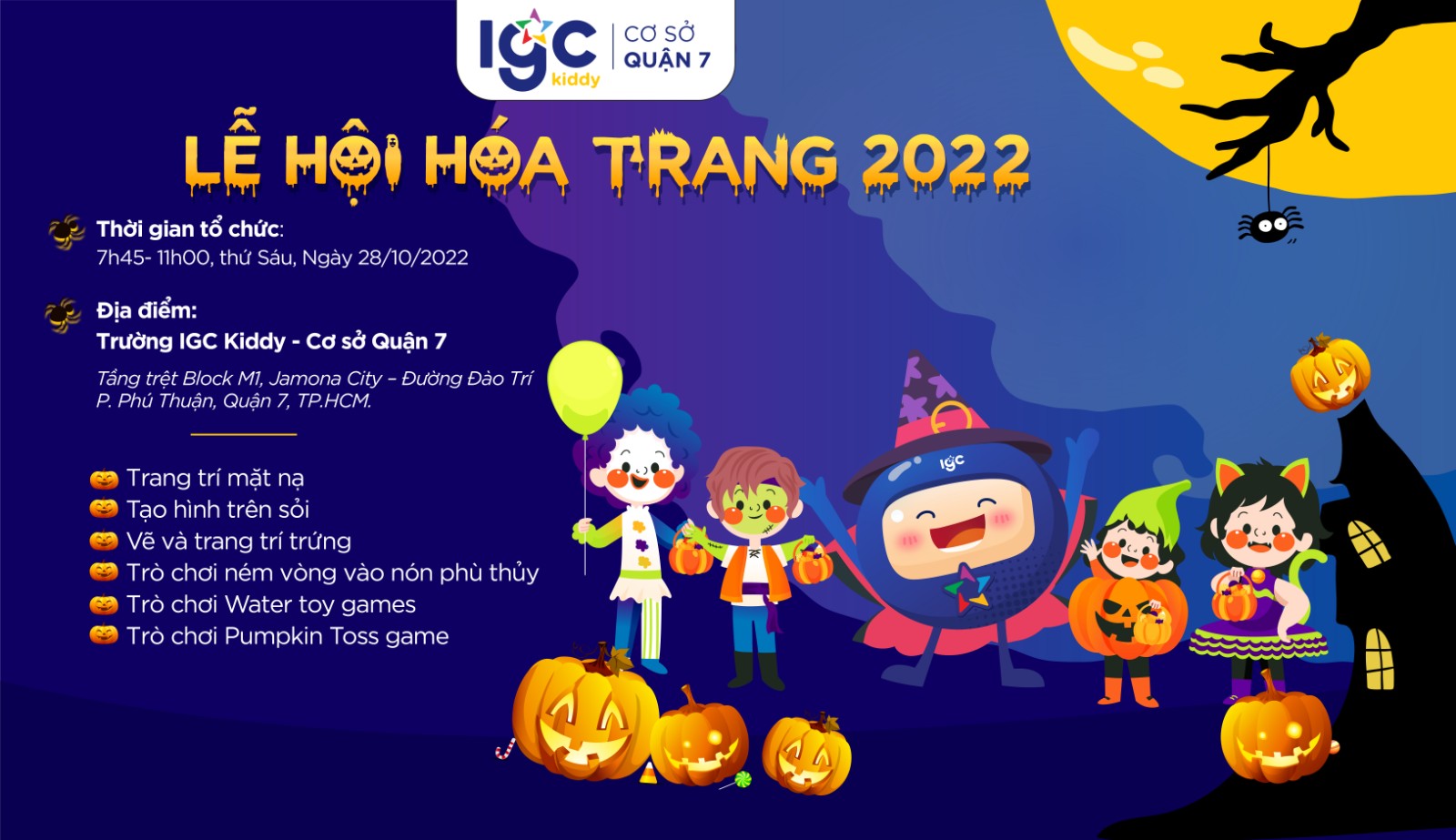 LỄ HỘI HÓA TRANG HALLOWEEN TẠI IGC KIDDY CƠ SỞ QUẬN 7