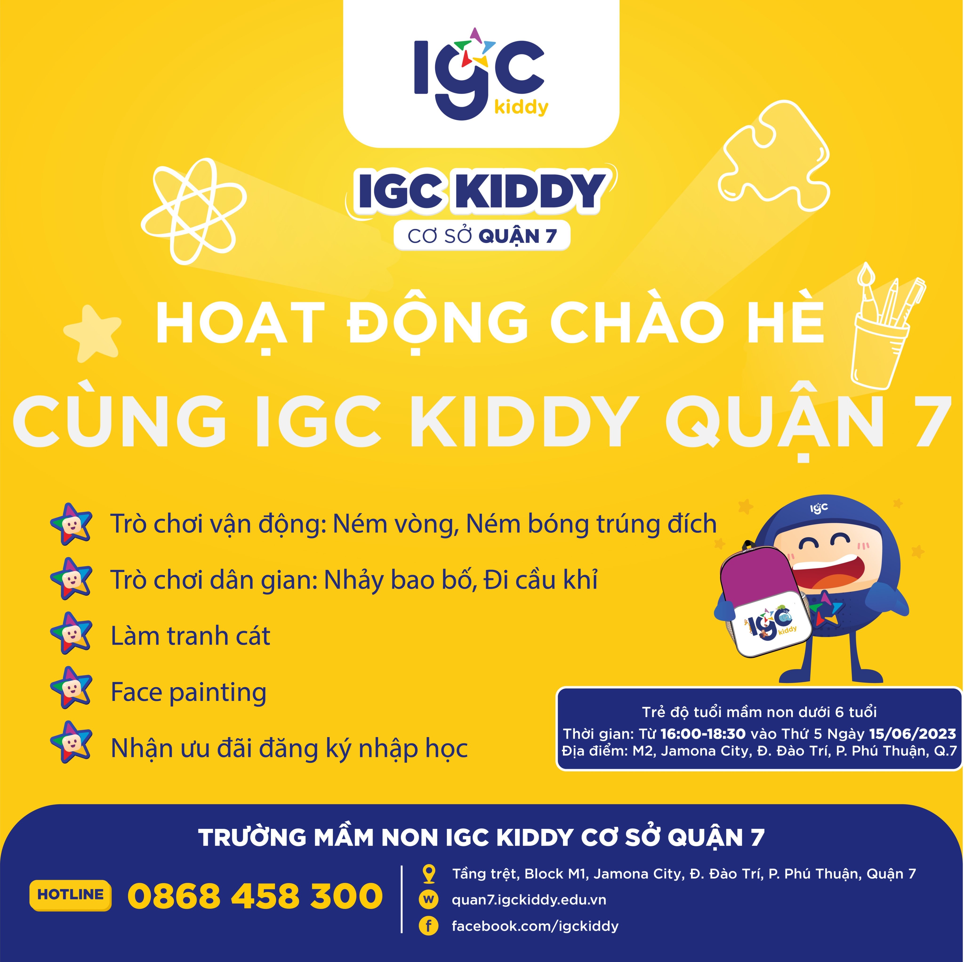 HOẠT ĐỘNG CHÀO HÈ CÙNG IGC KIDDY CƠ SỞ QUẬN 7