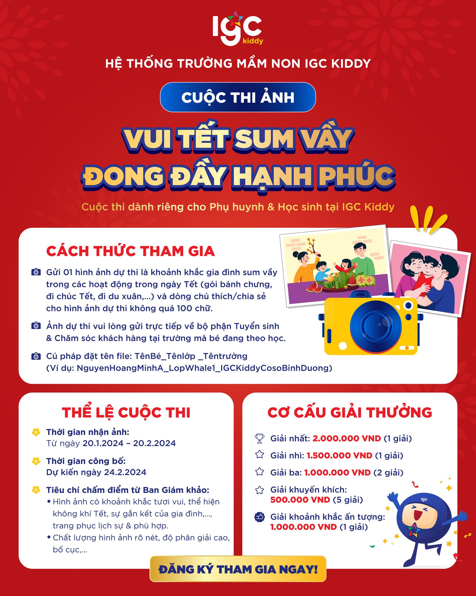 CUỘC THI ẢNH: TẾT SUM VẦY, ĐONG ĐẦY HẠNH PHÚC CÙNG IGC KIDDY