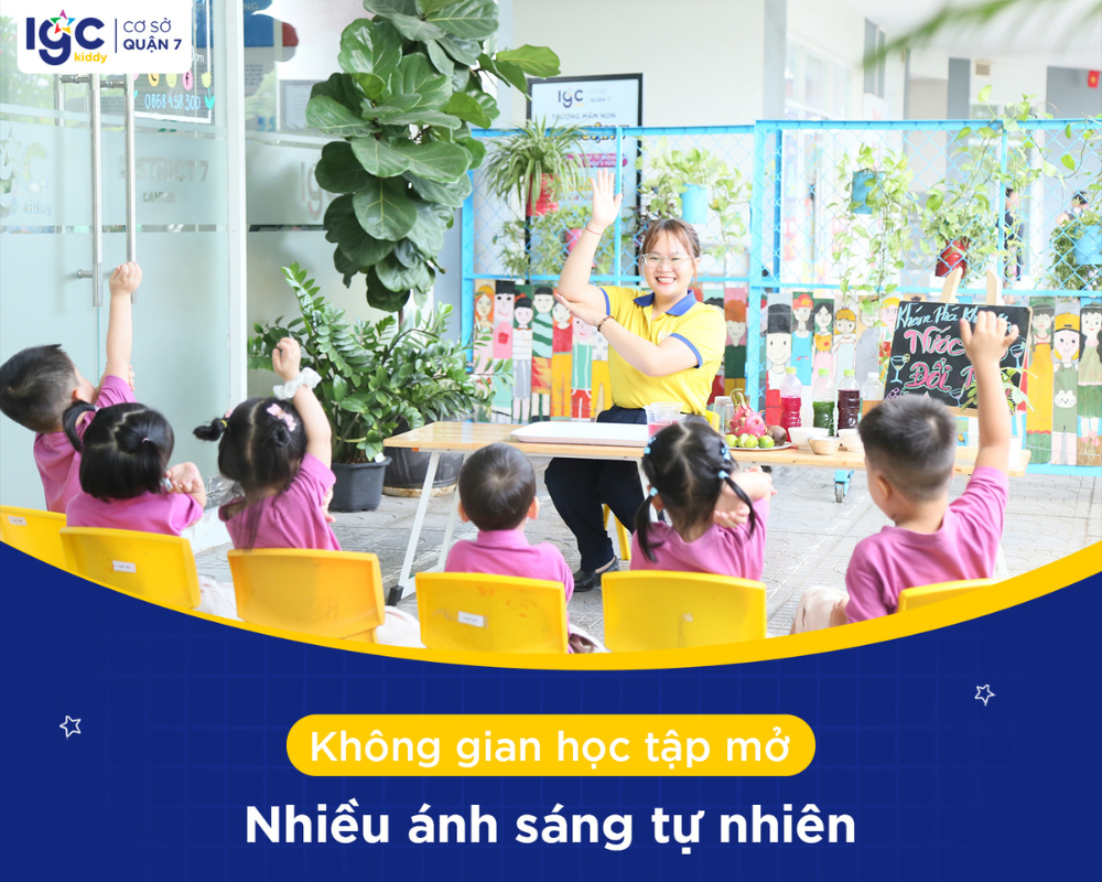 Không gian học tập tại IGC Kiddy cơ sở quận 7