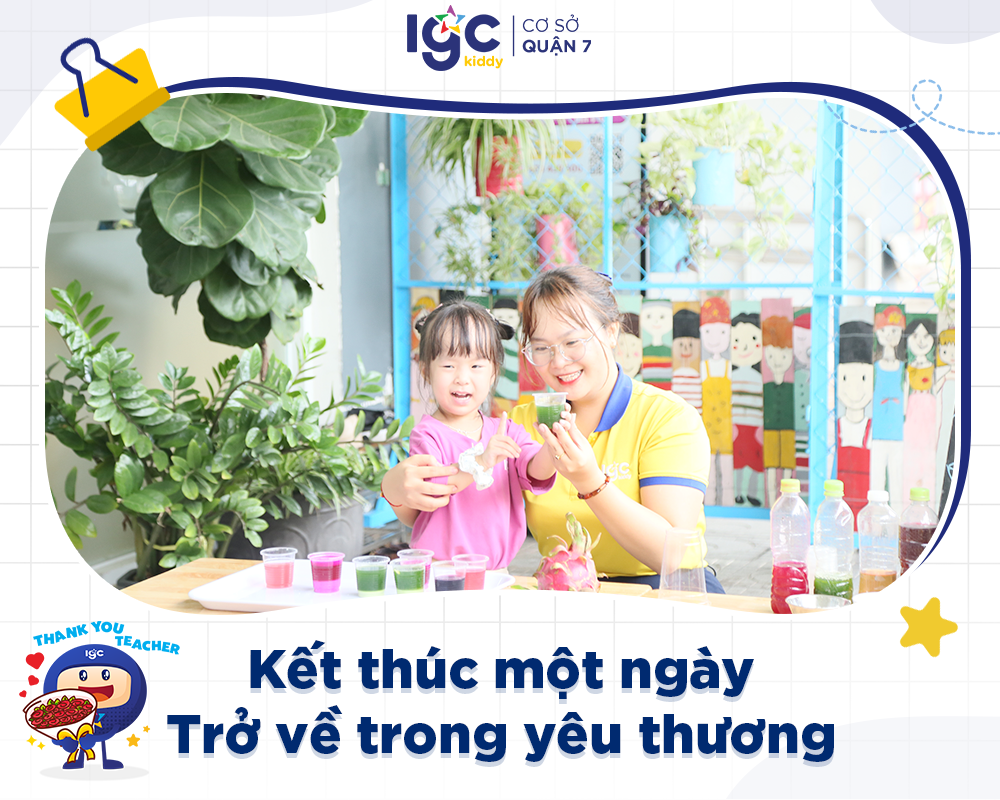 Kết thúc một ngày tại IGC Kiddy cơ sở quận 7